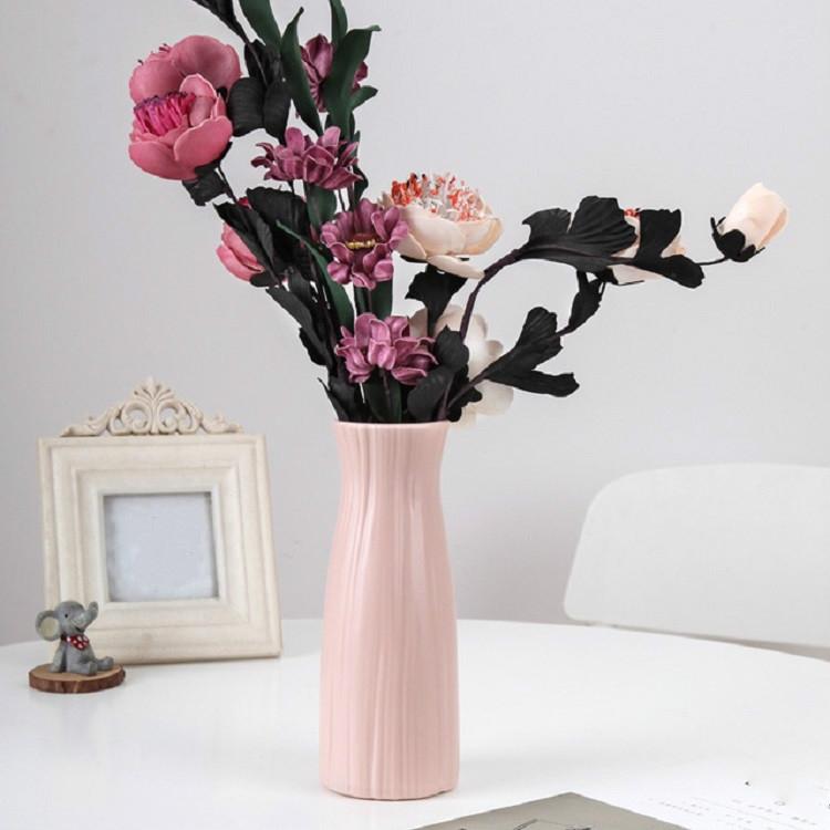 V562-B107554940DBT-202503041620-00 Versatile Plastic Vase for Home Decor and Flower Arrangements - Pink - Image 1