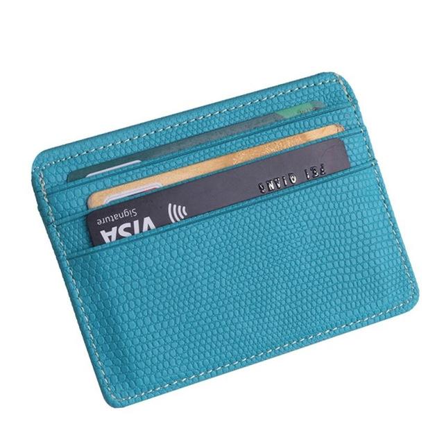 V562-B107569840DBT-202503280310-00 Lizard Pattern Pu Leather Card Holder Compact Bank Card Set - Sky Blue - Image 1