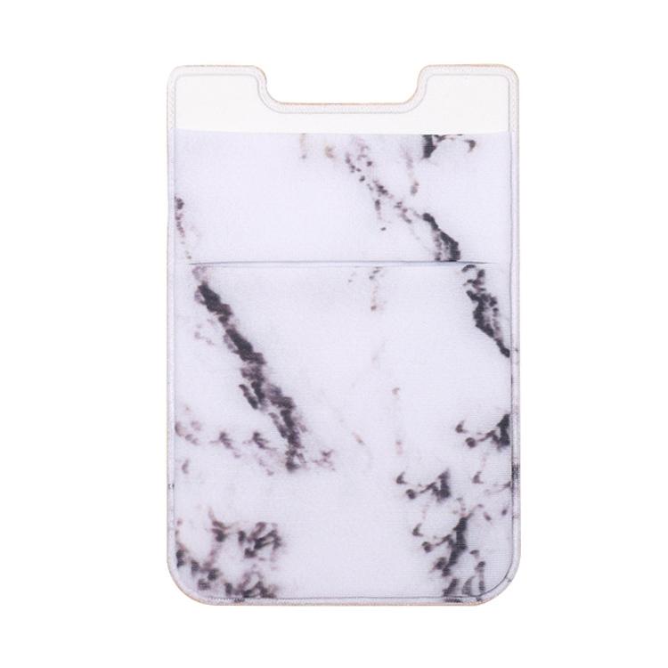 V562-B1076598140DBT-202503280245-00 Marble Road Stretch Phone Card Holder Sticky Clip - White - Image 1