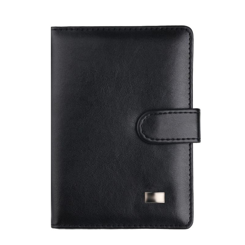 V562-B1084421950DBT-202503280241-00 Passport & Card Holder With Buckle Clip Pu Protection - Black - Image 1