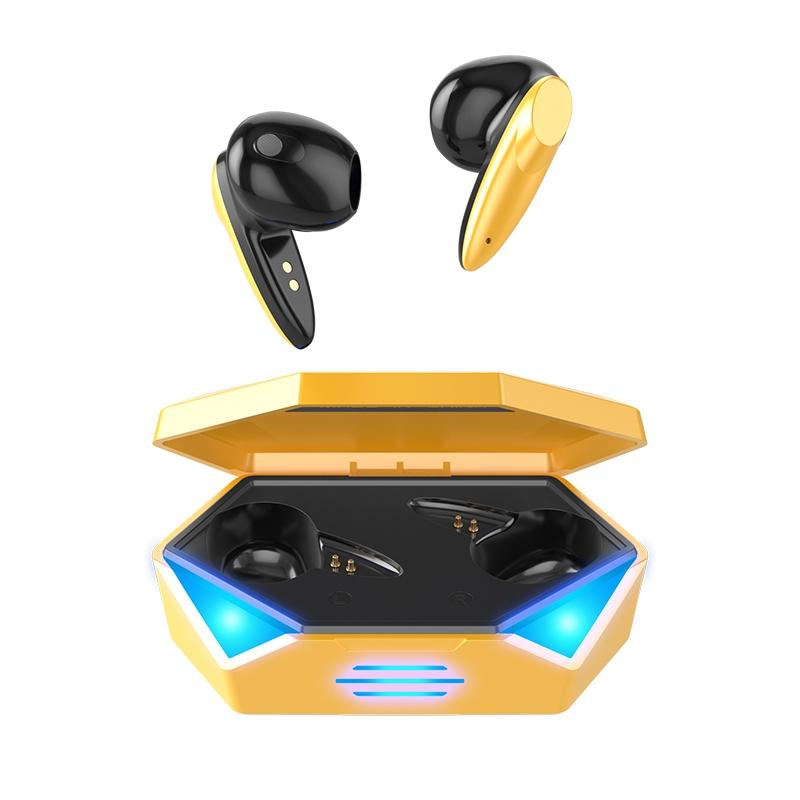V562-B108737100AYS-202502241610-00 True Stereo Touch Gaming Bluetooth Earphones - G20 Tws 5.2 - Yellow - Image 1