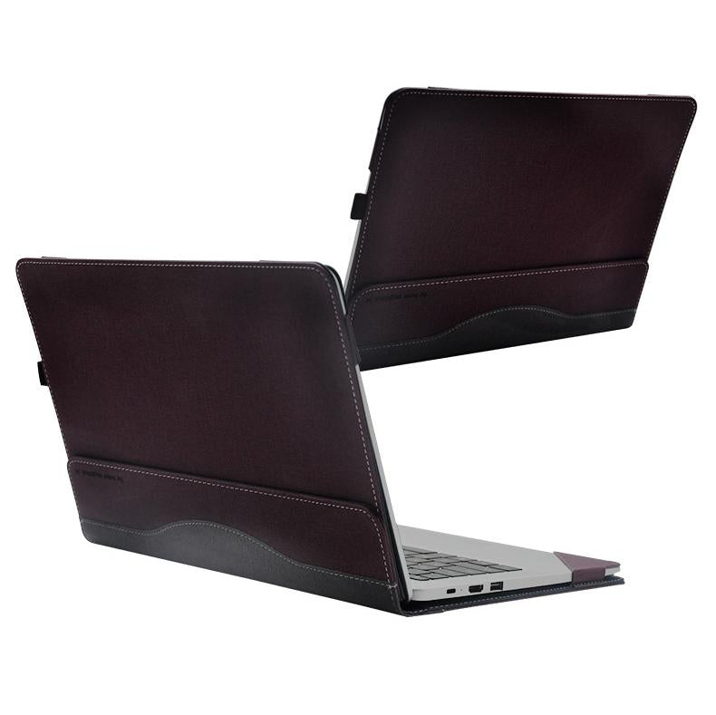 V562-B1090881060DBT-202504292035-00 Protective Leather Case for Huawei Honor Magicbook - Slim Design - Wine Red - Image 1