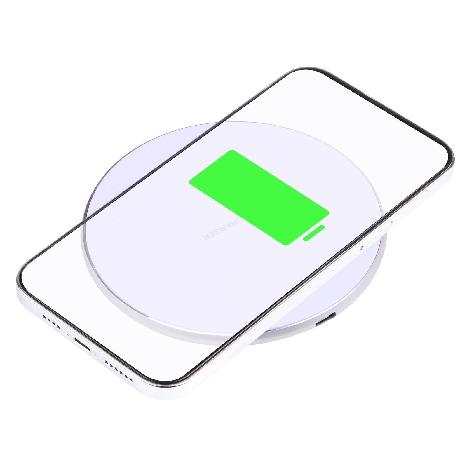 V562-B1091591060DBT-202504211938-00 15W Plaid Desktop Wireless Charger - White - Image 1
