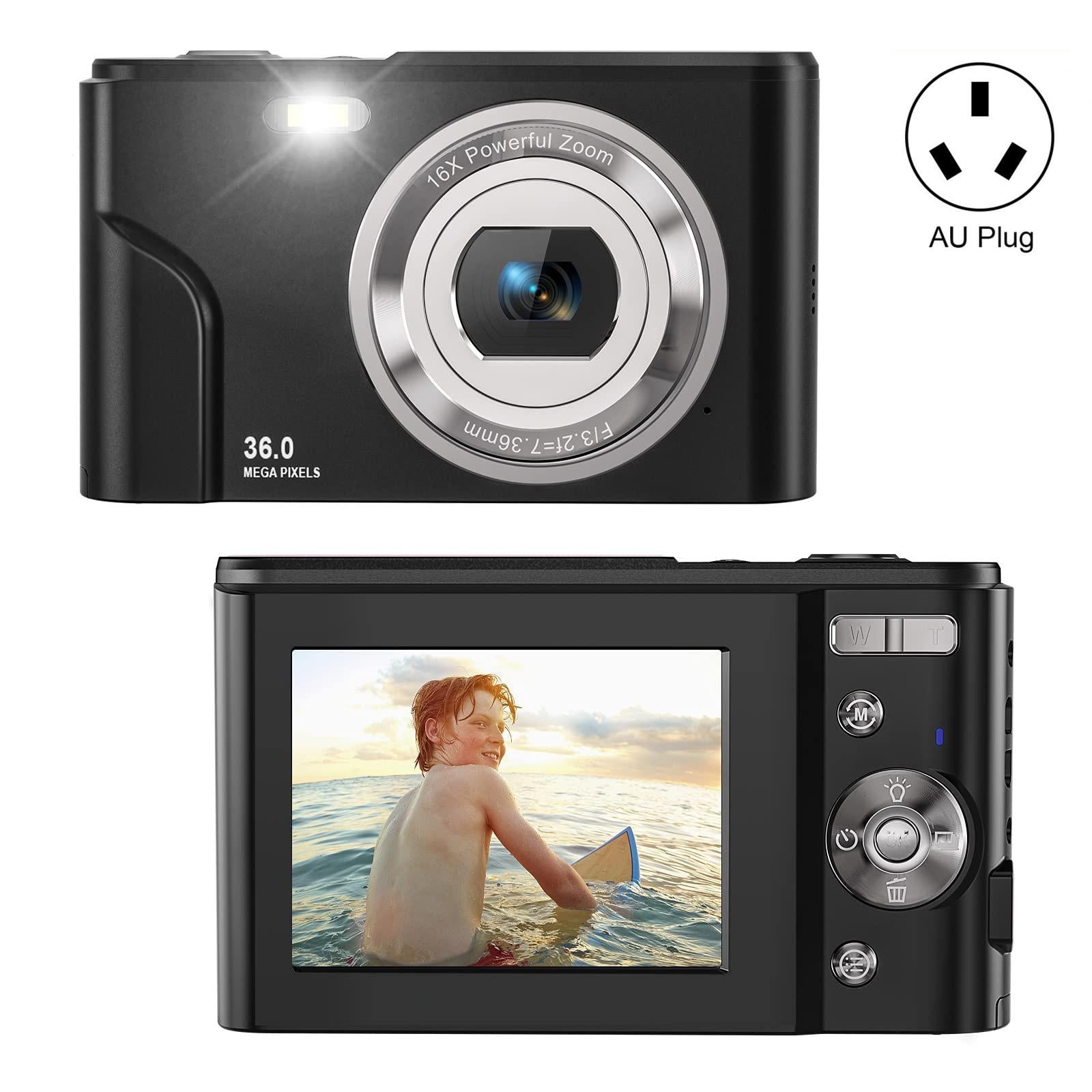 V562-B1371ACD-202502241340-00 36mp 2.7k Full Hd Digital Camera with 16x Zoom for Children - 2.4 Inch Screen - Black - Image 1