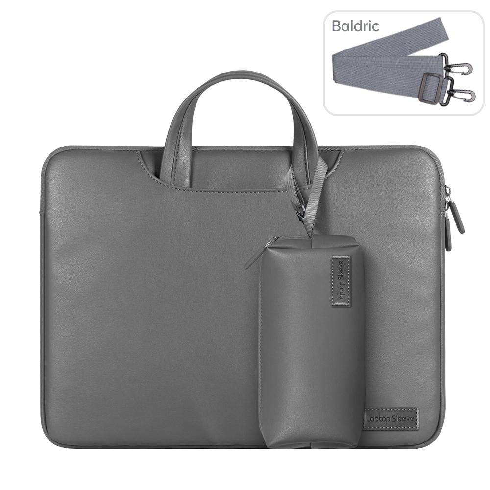 V562-B203415400ADE-202502282011-00 15 Inch Waterproof Laptop Bag with Power Pack and Inner Pouch - Grey - Image 1