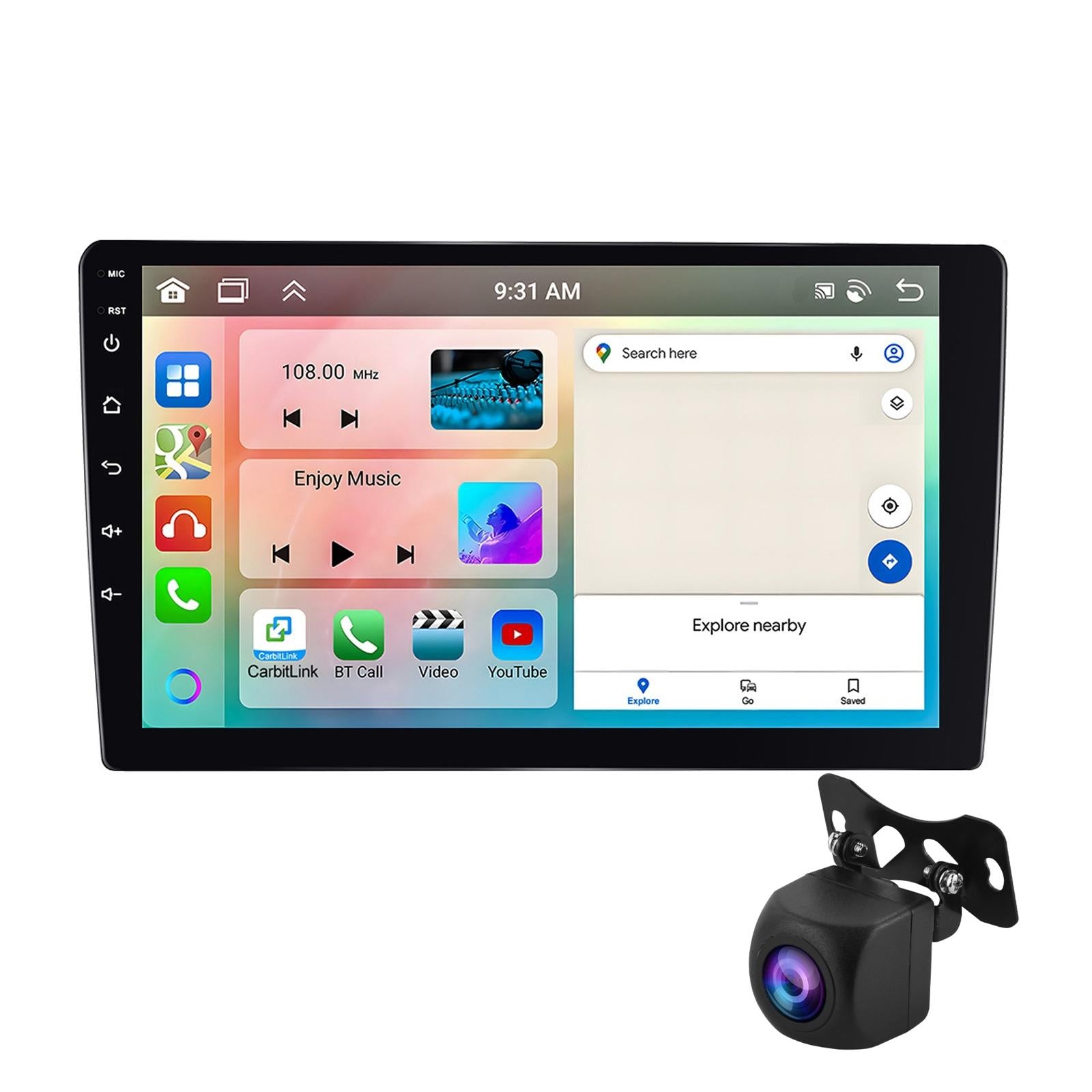 V562-B3000964060DBT-202505231430-00 6 + 128G Android Car Bluetooth Player With Gps Navigation - Standard + Ahd Camera 10.1 Inch - Image 1
