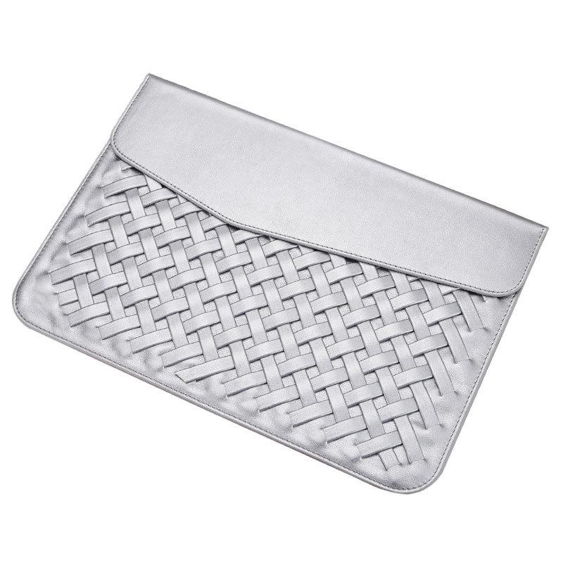 V562-B3098455750DBT-202504022007-00 13 Inch Hand-Woven Notebook Liner Bag For Computers - Silver - Image 1