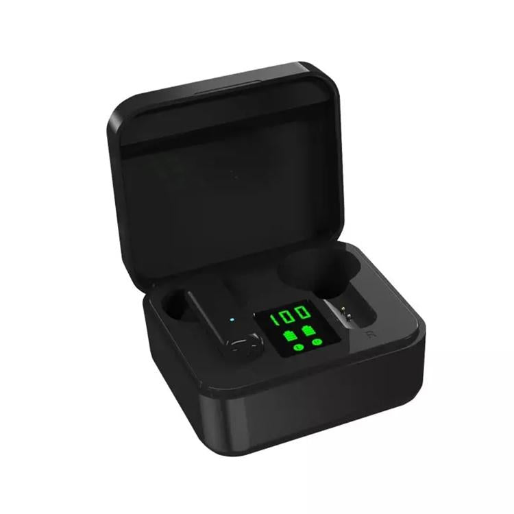 V562-B3311D6PI-202505261717-00 Digital Display Sports Bluetooth Earphones - Semi-in-ear - Ete-16 Tws - Black - Image 1