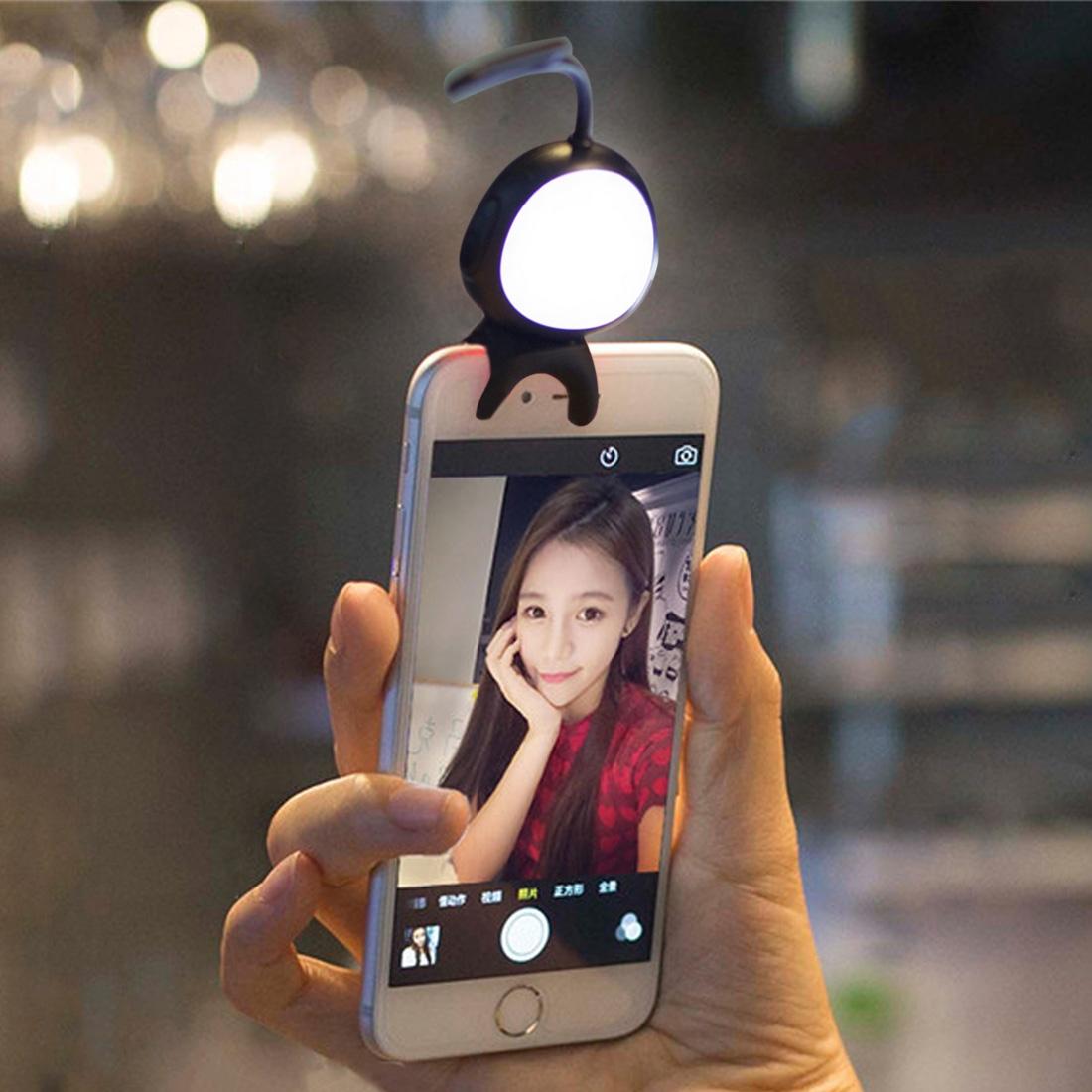 V562-B4111P6PI-202502211930-00 Self-lighting Smart Phone Hook for Iphone Galaxy Huawei Xiaomi Lg Htc - Black - Image 1