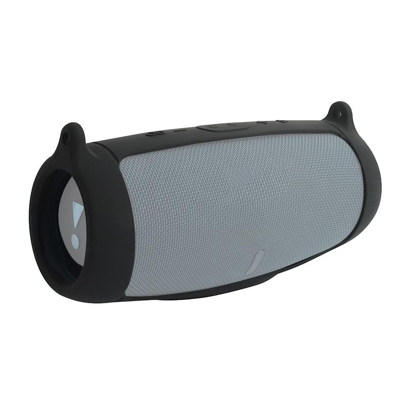 V562-B8770G7PI-226296-00 Portable Silicone Speaker Cover with Shoulder Strap & Carabiner for Jbl Charge 5 - Black - Image 1