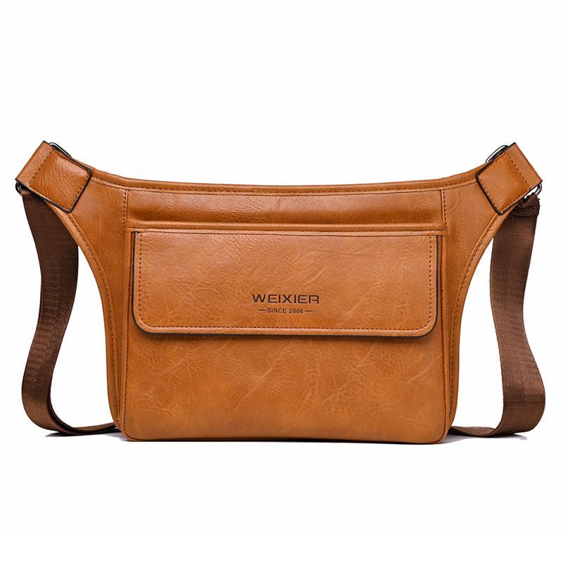 V562-C1002465060DBT-202503041930-00 Large Capacity Crossbody Bag For Men D808 Single Shoulder Bag - Light Brown - Image 1