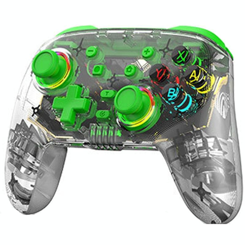 V562-C1029893060DBT-202504181959-00 Wireless Dual Vibration Gamepad for Ps3 / Ps4 with Rgb Lights - Green - Image 1