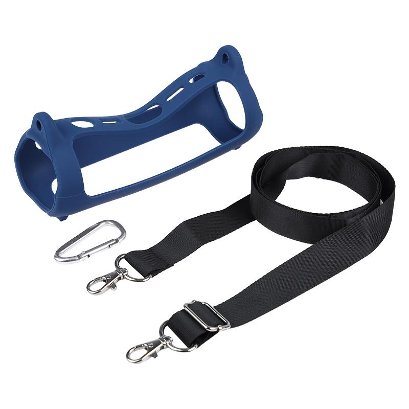 V562-C104112400ADE-202505291515-00 Portable Silicone Case with Shoulder Strap for Jbl Flip 6 Speaker - Blue - Image 1