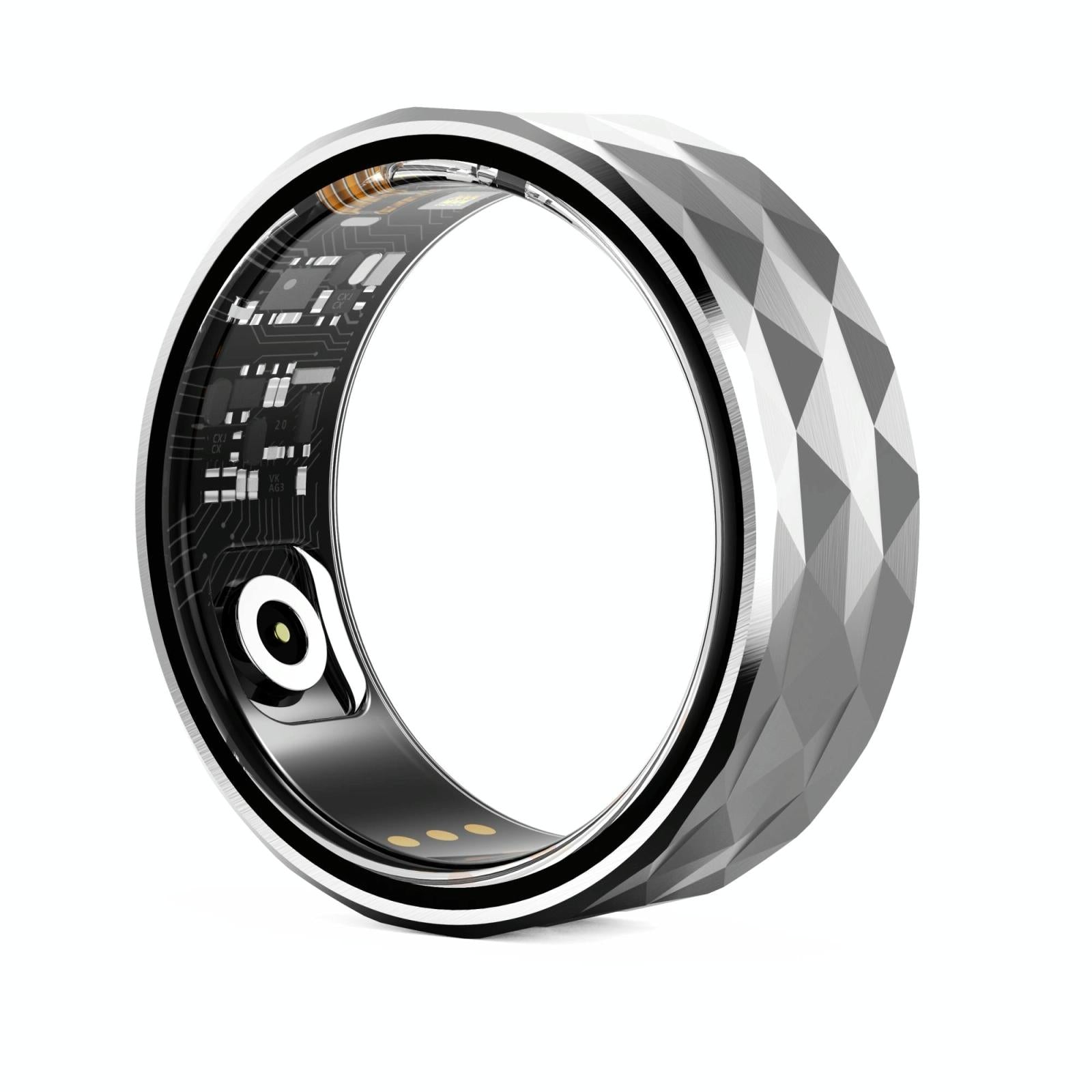 V562-C104806200AYS-202504281830-00 Smart Ring For Health Monitoring & Exercise - Size 22 - Silver - Image 1