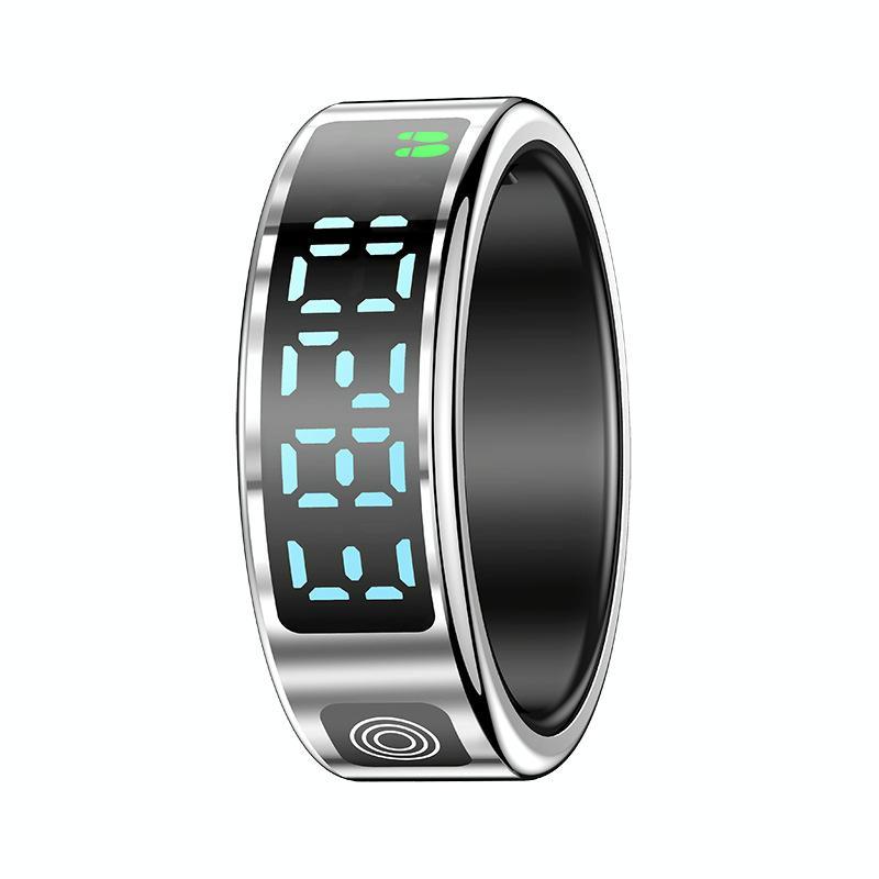V562-C105328200AYS-202504281853-00 Smart Ring Hand Gestures Health Monitoring Sports Modes Size 12 - Silver - Image 1