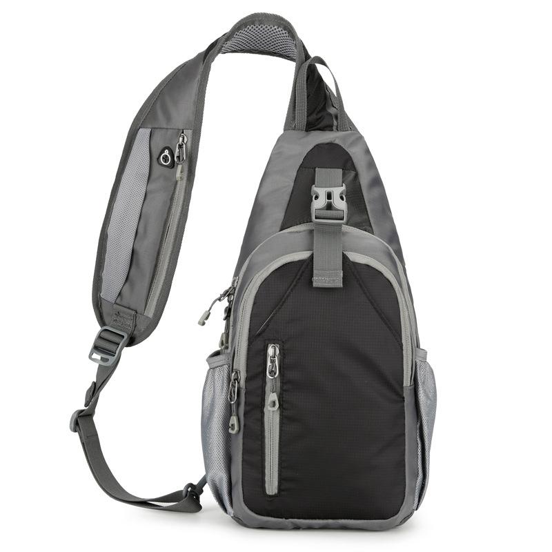 V562-C1059935060DBT-202503032025-00 Waterproof Outdoor Sports Chest Bag Crossbody Single Shoulder Design - Black - Image 1