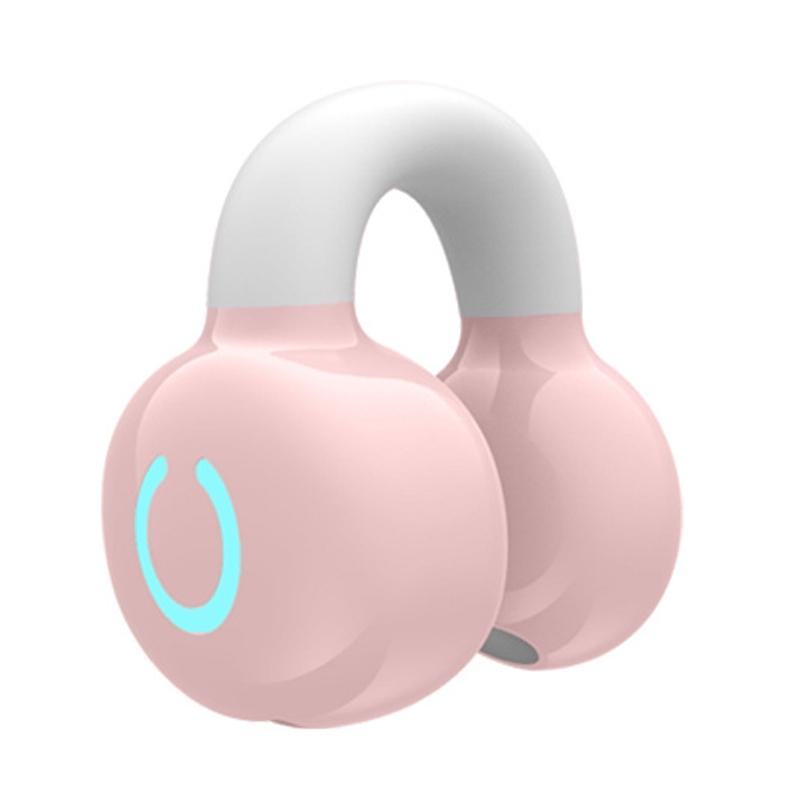 V562-C1063383060DBT-202505261830-00 Wireless Bone Conduction Earphone - Single Ear Clamp Design - Pink - Image 1