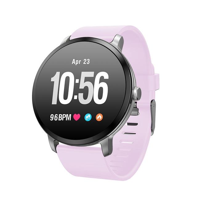 V562-C106721750DBT-202504252023-00 Real-Time Heart Rate Blood Pressure Monitor Multi-Sport Mode Breathing Light Smart Watch For Android Ios Phone Pink Silicone - Image 1