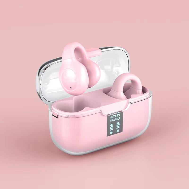 V562-C106729500ADE-202505261840-00 Wireless Bone Conduction Earbuds with Noise Reduction - Pink - Image 1
