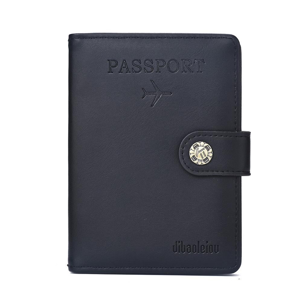 V562-C1090983060DBT-202503281946-00 Multi Functional Passport Case With Buckle Dibaoleiou Pu Leather - Black - Image 1