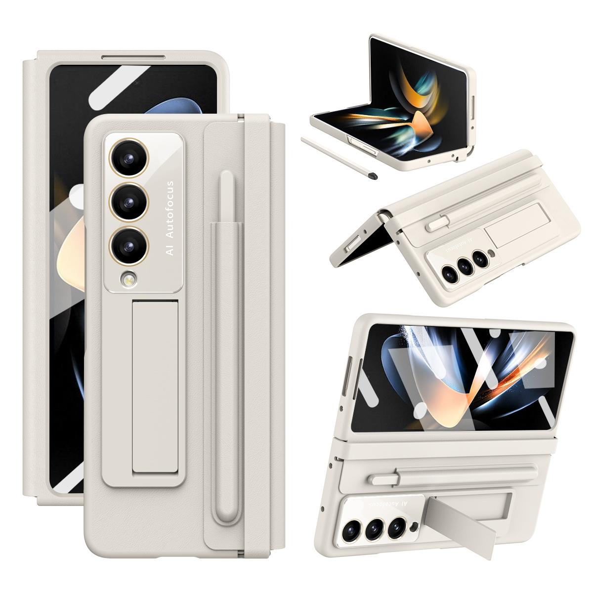 V562-C109819500ADE-202505291232-00 For Samsung Galaxy Z Fold4 5G Full Coverage Pc Case With Pen - White - Image 1