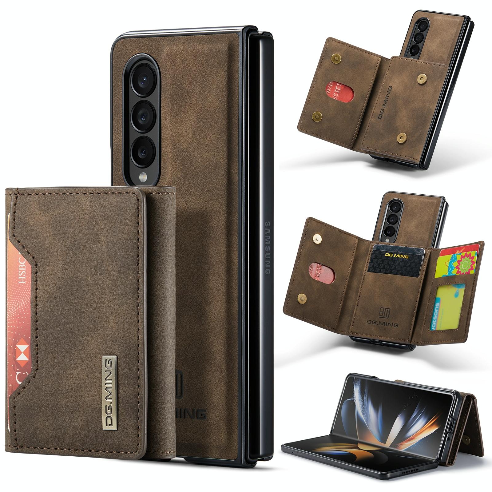 V562-C202216300ADE-202503211506-00 For Samsung Galaxy Z Fold4 5G Multi-Card Phone Case - Fits Dg.Ming M2 Series - Coffee - Image 1