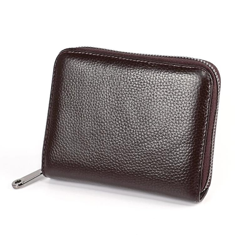 V562-C2610BCC-202504021926-00 Leather Rfid Wallet - Sleek and Secure - Coffee - Image 1