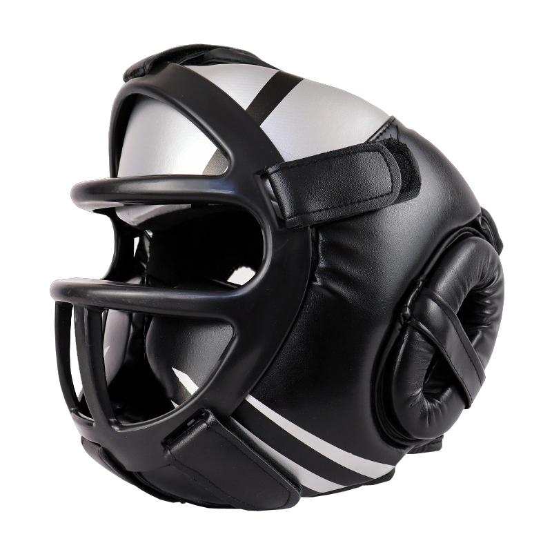 V562-C3020974060DBT-202503072125-00 Competition Sparring Boxing Helmet For Head Protection - Black With Mask - L - Image 1