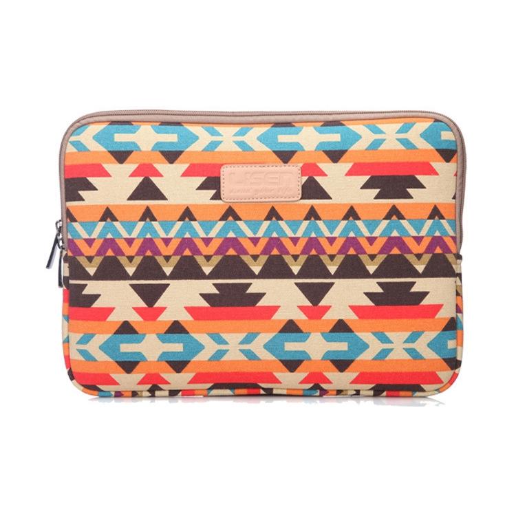 V562-C5027375950DBT-202502282211-00 15 Inch Lingge Laptop Liner Bag - Pattern Design - Orange Pattern Geometry - Image 1