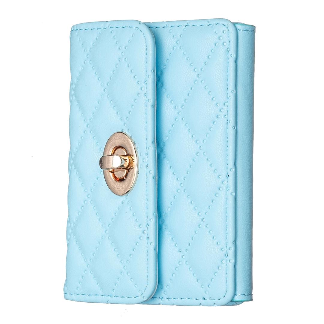 V562-D101439400ADE-202503281905-00 Horizontal Card Bag Mobile Phone Back Sticker With Metal Buckle - Blue - Image 1