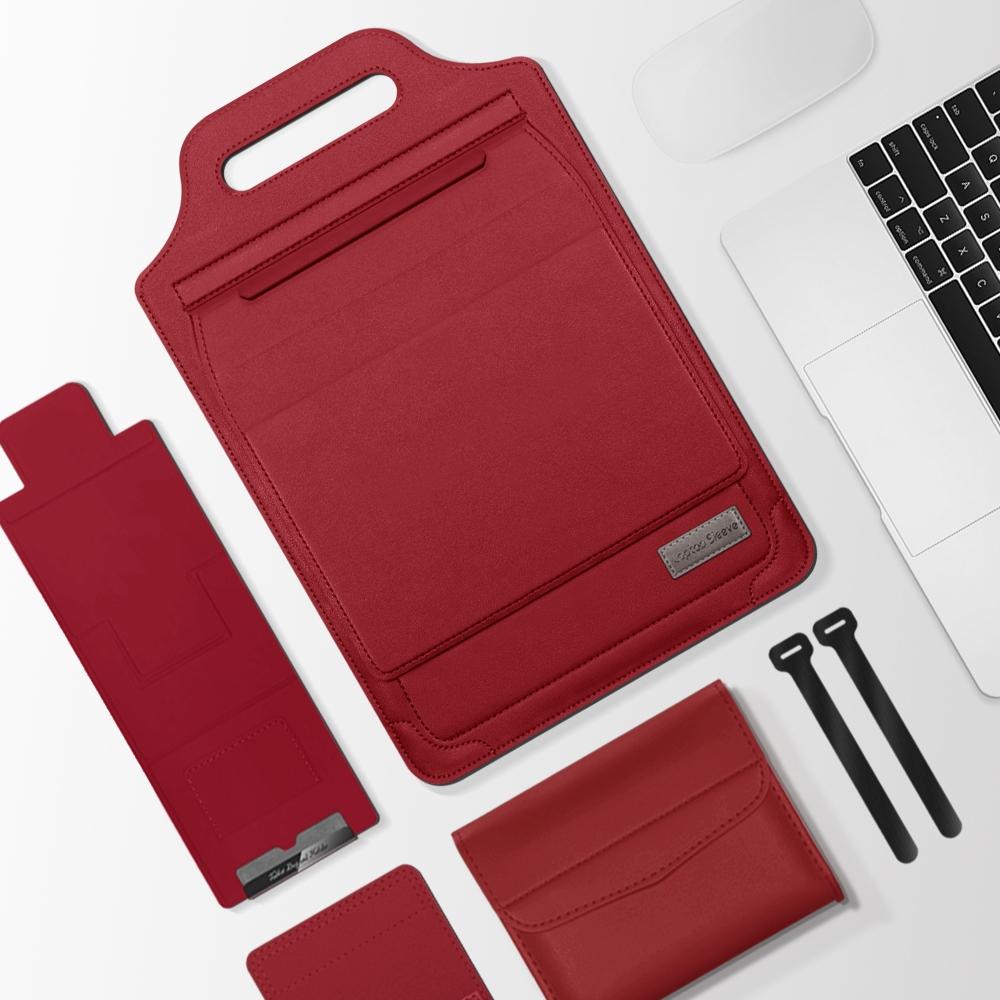 V562-D305767200ADE-202504022121-00 Versatile Laptop Bag with Mouse Pad Stand - Red - Image 1