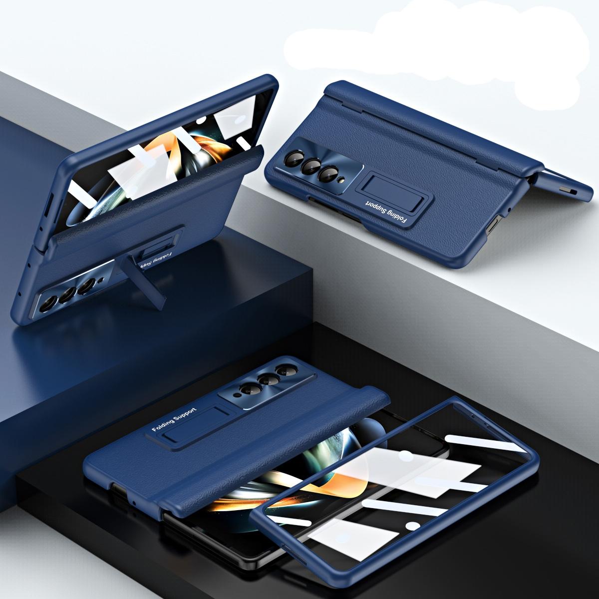 V562-E102511200AYS-202503211320-00 For Samsung Galaxy Z Fold4 5G Foldable Full Body Case - 360 Degree Folding - Blue - Image 1