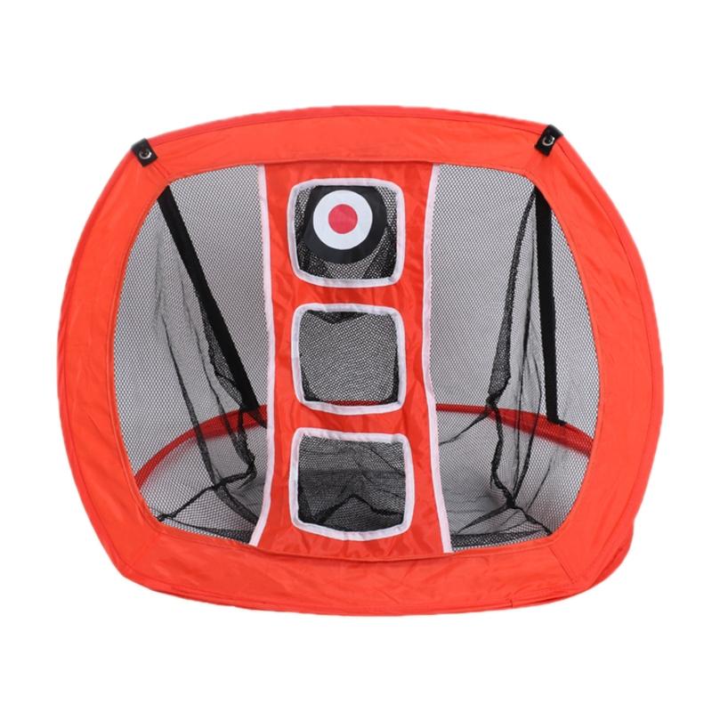V562-E1032461060DBT-202502220236-00 Foldable Square Golf Net for Indoor Practice - Orange - Image 1