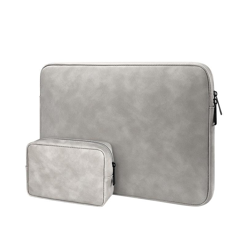 V562-E1044833060DBT-202504022121-00 Lightweight Waterproof Lambskin Laptop Sleeve - 13.3 Inches - Gray With Bag - Image 1