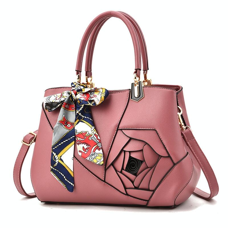 V562-E1096232060DBT-202504251625-00 Carved Ladies Handbag - 3d Design - Rubber Pink - Image 1