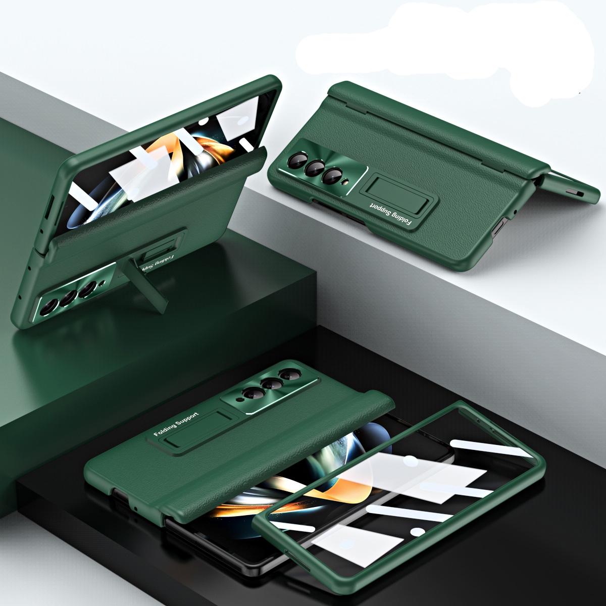 V562-F102511200AYS-202503211320-00 For Samsung Galaxy Z Fold4 5G Foldable Full Body Case - 360 Degree Folding - Green - Image 1