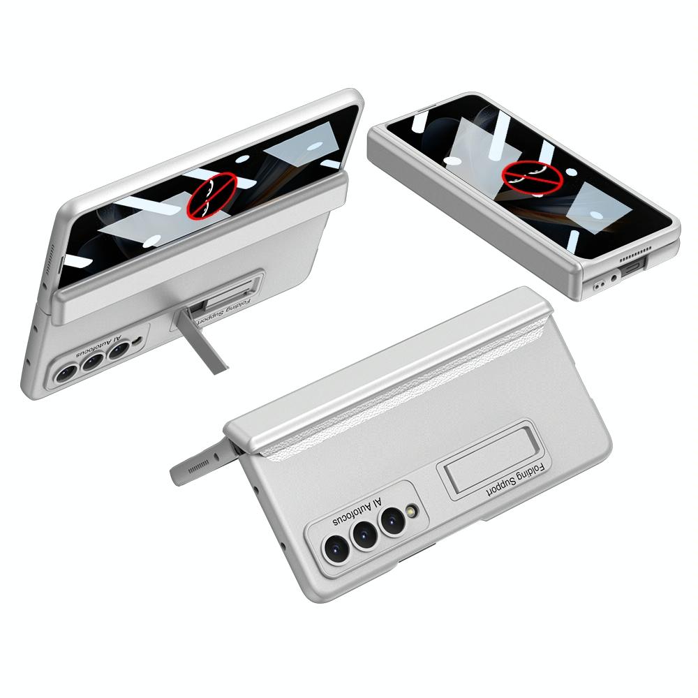 V562-F105679300ADE-202505291332-00 For Samsung Galaxy Z Fold4 5G Magnetic Fold Case - Full Coverage - Silver - Image 1