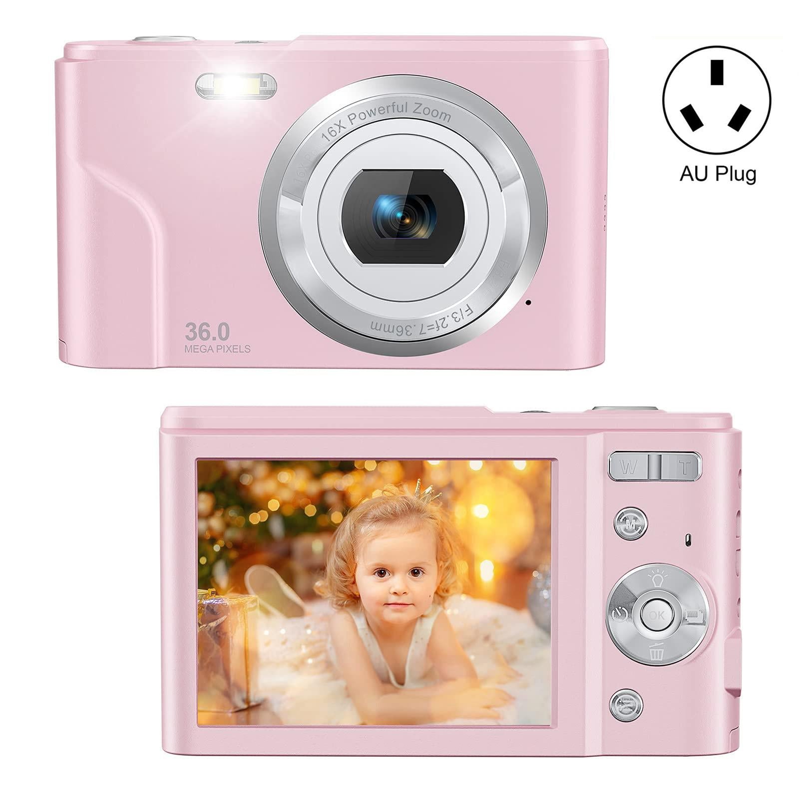 V562-F1371ACD-202502241335-00 36mp 2.7k Full Hd Digital Camera with 16x Zoom for Children - 2.4 Inch Screen - Pink - Image 1