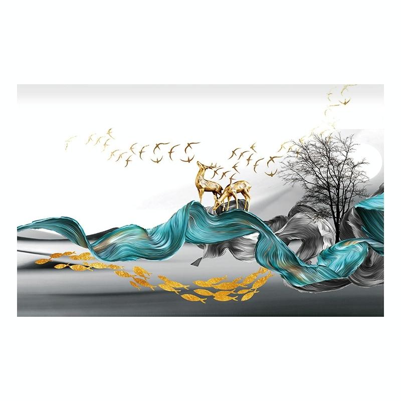 V562-F500198100ADE-202503031736-00 52 Inch Dust-proof Tv Cover for Household - Gold Elk - Image 1