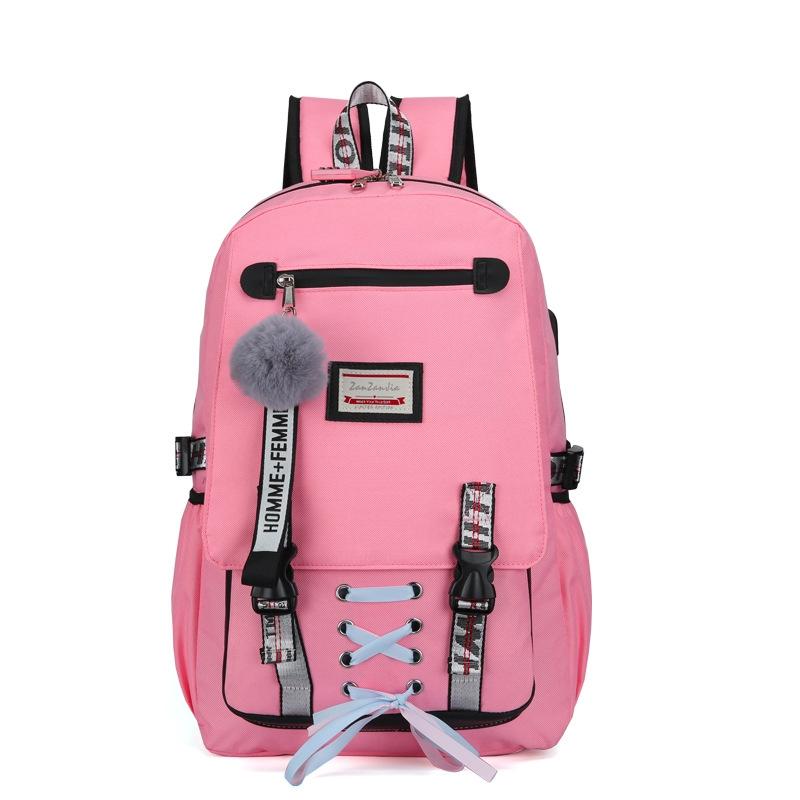 V562-G1008600550DBT-202505271301-00 Anti-theft Usb Backpack for Sports and Leisure - Pink - Image 1