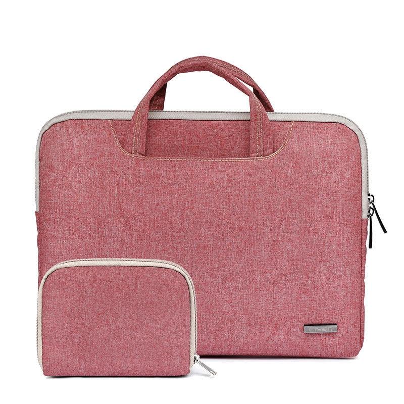 V562-G1027175950DBT-202502282010-00 11.6 Inch Simple Business Laptop Bag with Liner - Ls-116 - Snowflake Nylon Light Red - Image 1