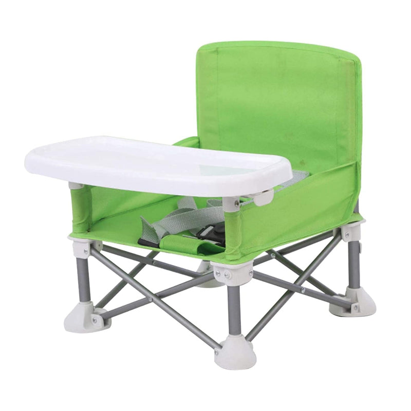 V562-GU23-H016GREEN-202503280145-00 Vibe Geeks Foldable Camping and Dining Chair Outdoor Booster Seat for Toddlers - Green - Image 1