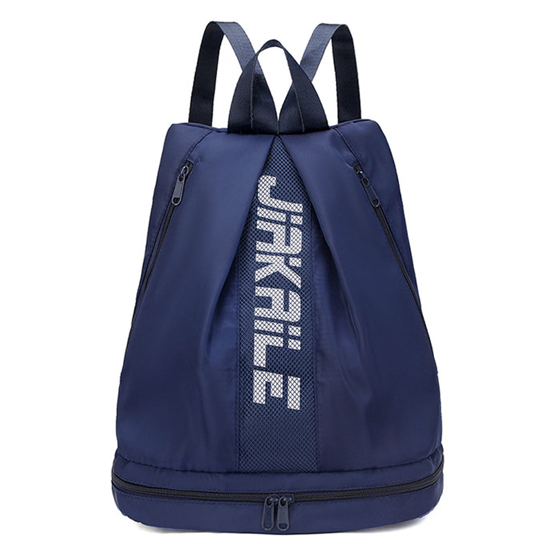 V562-GU23-J640NAVY-202503261940-00 Vibe Geeks Water Resistantion Sports Backpack Gym Bag with Shoes Compartment - Navy - Image 1