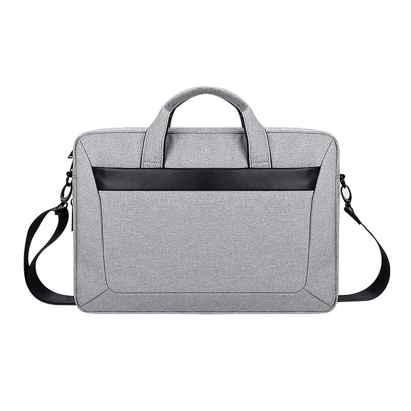 V562-H0900BL-202502282046-00 Expandable Laptop Bag - Waterproof Oxford Cloth Detachable Shoulder Strap - Grey - Image 1