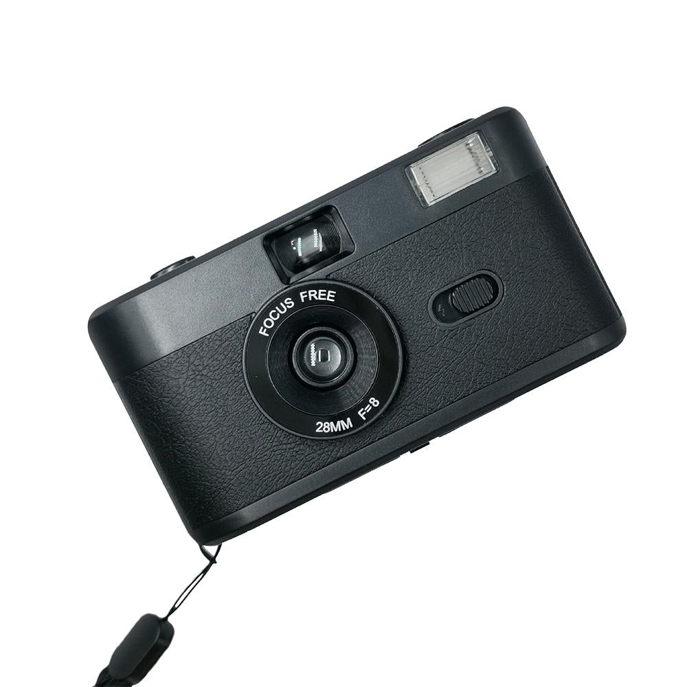 V562-H1055123060DBT-202502241435-00 Retro Manual Reusable Film Camera for Kids - no Film - Black + Blue - Image 1