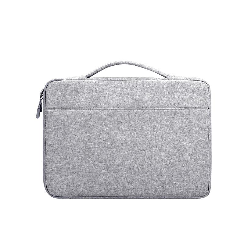 V562-H4599BL-202502282115-00 Waterproof Oxford Laptop Handbag With Trolley Strap - Grey - Image 1
