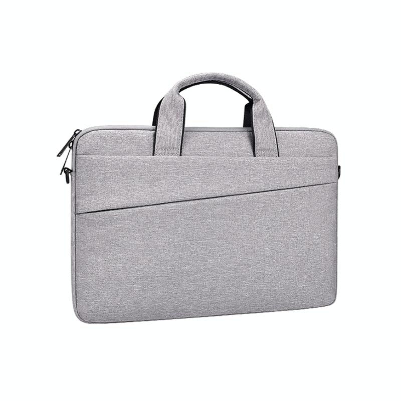 V562-H4856CBM-202502282030-00 Portable Laptop Tablet Bag - 15.4 Inch Double Side Pockets Soft Handle Oxford Cloth - Grey - Image 1