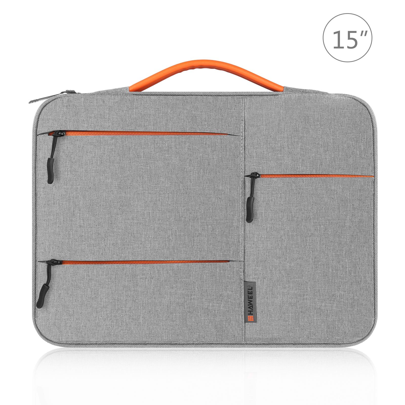 V562-H6612LWH-202502282306-00 15.0 Laptop Sleeve Case for Macbook Samsung Thinkpad Sony Dell Alienware Chuwi Asus Hp - Zipper Briefcase Handbag 15.0-16.0 Laptops - Grey - Image 1