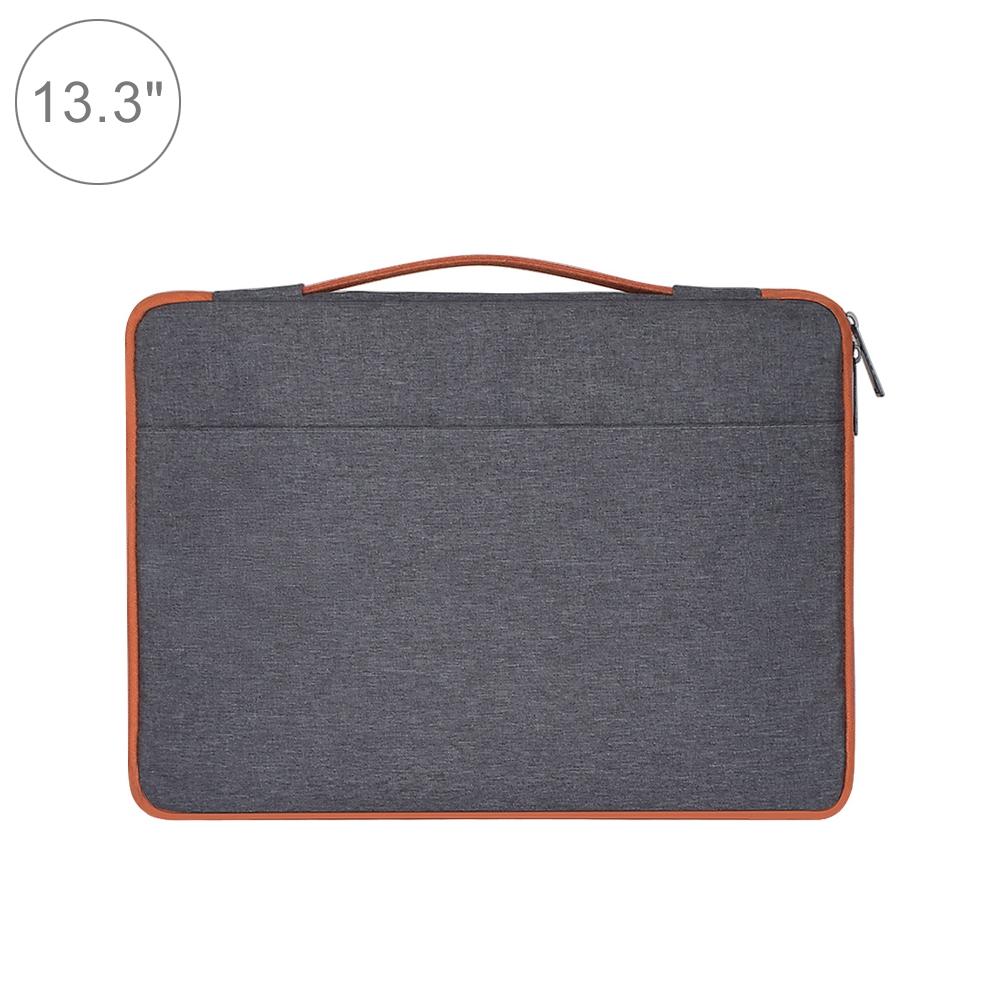 V562-H7561BL-202502281945-00 Stylish Laptop Handbag For Macbook Samsung Lenovo Sony Dell Asus Hp - Grey - Image 1