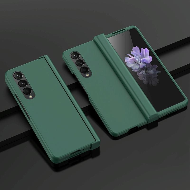 V562-I105612300ADE-202503211505-00 For Samsung Galaxy Z Fold4 5G Foldable Skin Feel Case - Dark Green - Image 1